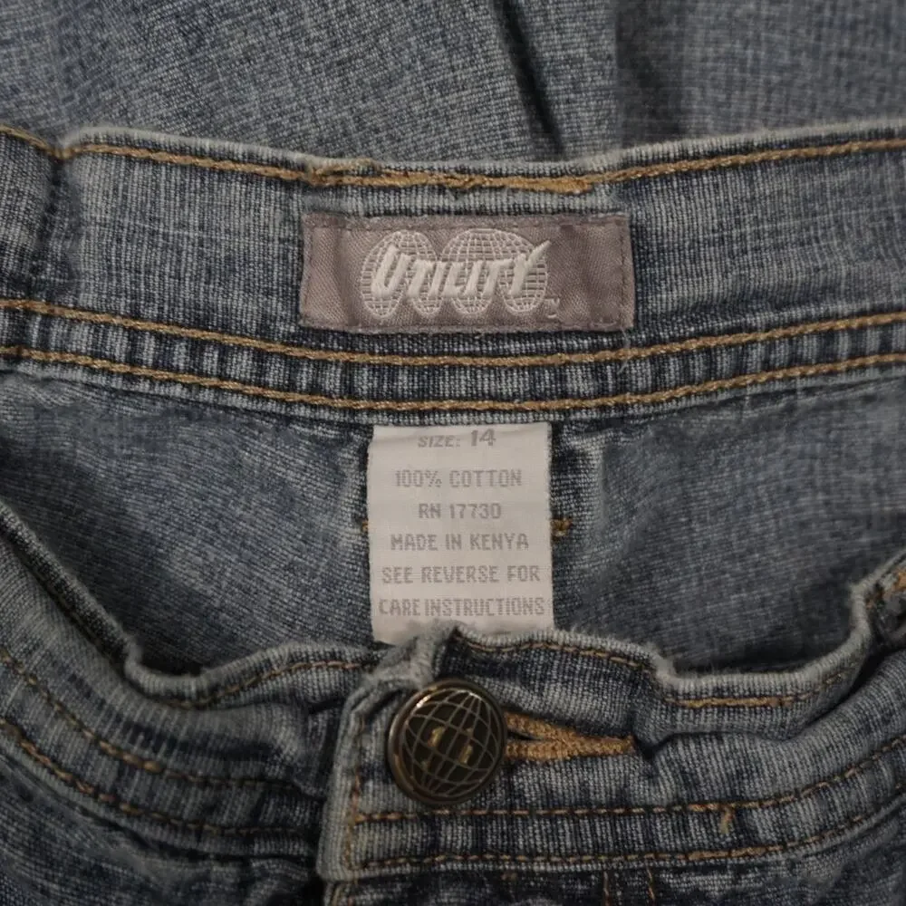 14 - Vintage Y2K Utility Shorts faded light wash cargo